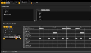 PC Drummer Pattern and Song Editor